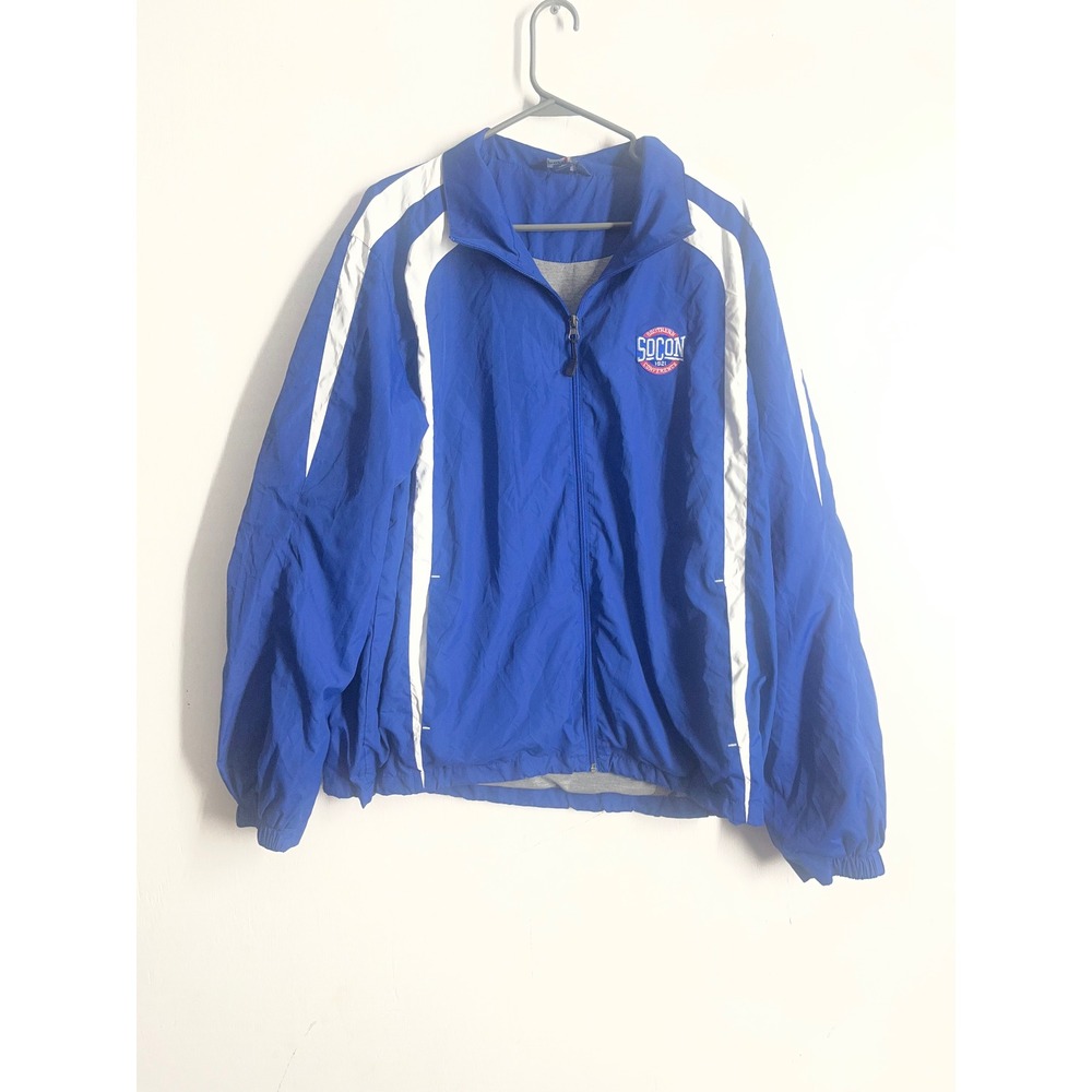 Sport-Tek Southern Conference SoCon Windbreaker Jacket Blue White Mens Large L